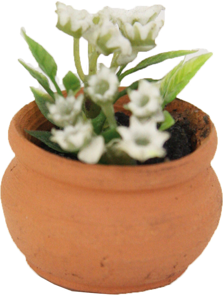 FADEDA Blumentopf  / Höhe:3 cm / handbemalt / detailgetreue Krippen Figuren - Weihnachten Tisch Dekoration Krippe Zubehör