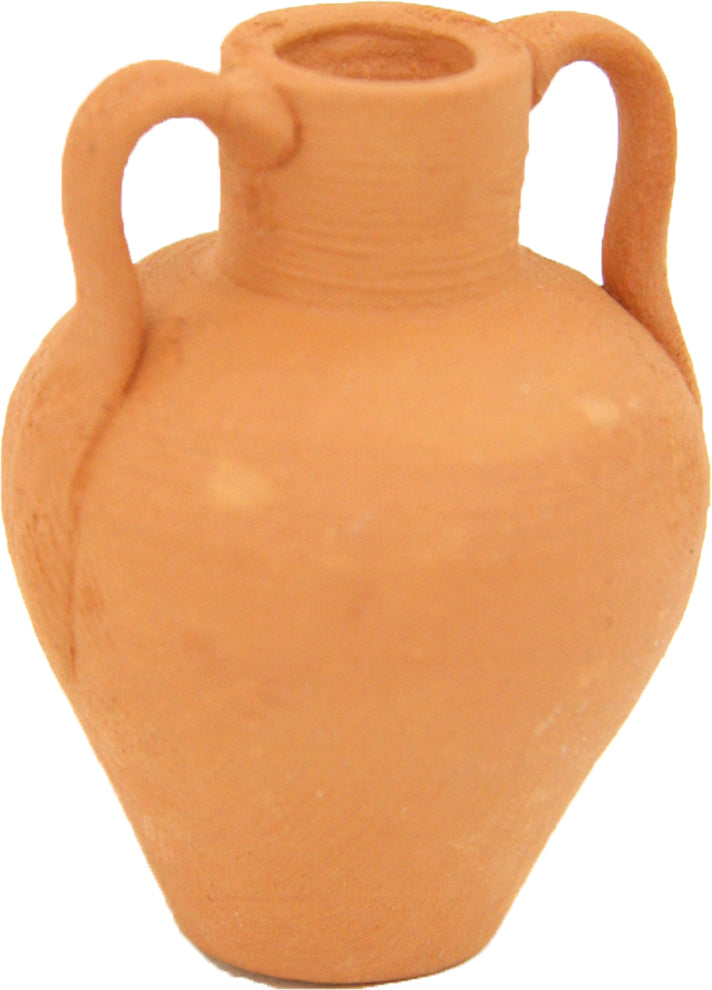 FADEDA Terracotta Amphore  / Höhe:4 cm / handbemalt / detailgetreue Krippen Figuren - Weihnachten Tisch Dekoration Krippe Zubehör