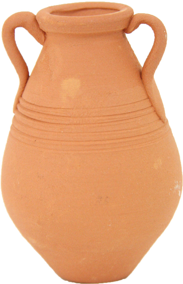 FADEDA Terracotta Amphore  / Höhe:6 cm / handbemalt / detailgetreue Krippen Figuren - Weihnachten Tisch Dekoration Krippe Zubehör