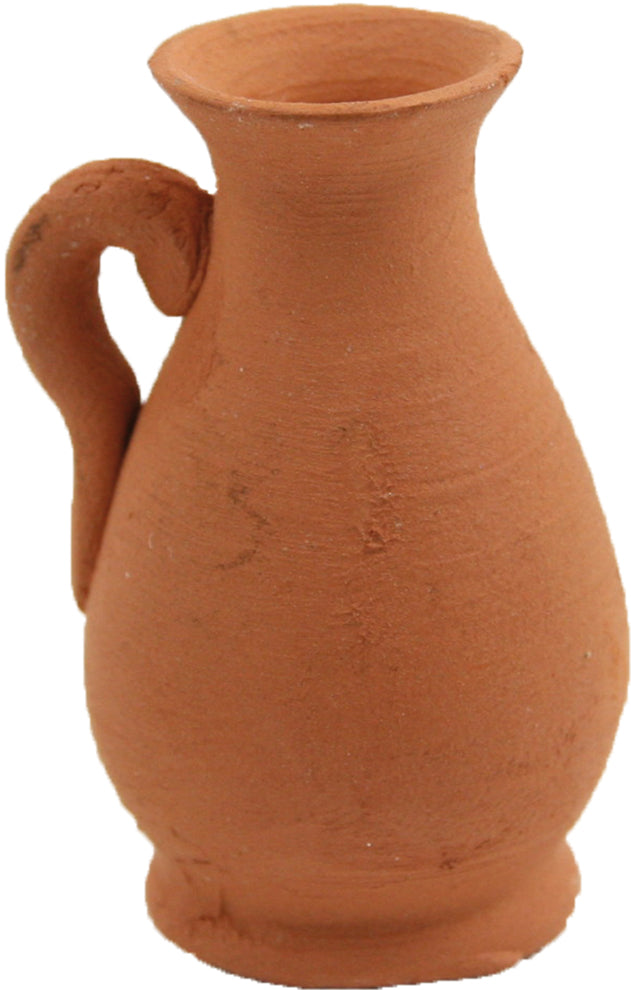 FADEDA Terracotta Karaffe  / Höhe:5 cm / handbemalt / detailgetreue Krippen Figuren - Weihnachten Tisch Dekoration Krippe Zubehör