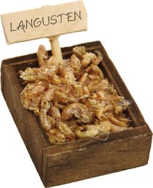 FADEDA Garnelenkiste  / Höhe:3 cm / handbemalt / detailgetreue Krippen Figuren - Weihnachten Tisch Dekoration Krippe Zubehör