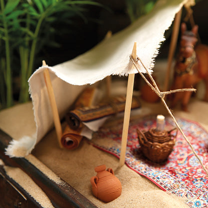 10x FADEDA Miniaturteppich  / Höhe:1 cm / handbemalt / detailgetreue Krippen Figuren - Weihnachten Tisch Dekoration Krippe Zubehör
