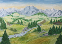 FADEDA Hintergrund Tanne  / Höhe:70 cm / handbemalt / detailgetreue Krippen Figuren - Weihnachten Tisch Dekoration Krippe Zubehör