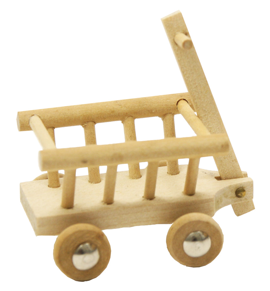 FADEDA Leiterwagen  / Höhe:3 cm / handbemalt / detailgetreue Krippen Figuren - Weihnachten Tisch Dekoration Krippe Zubehör