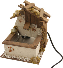 FADEDA Brunnen mit Pumpe  / Höhe:19 cm / handbemalt / detailgetreue Krippen Figuren - Weihnachten Tisch Dekoration Krippe Zubehör